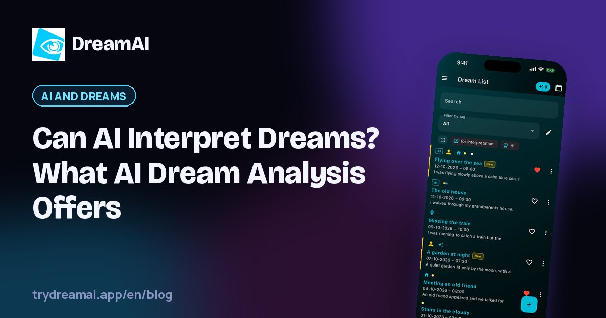 AI dream analysis in the DreamAI app as inspiration for reflection