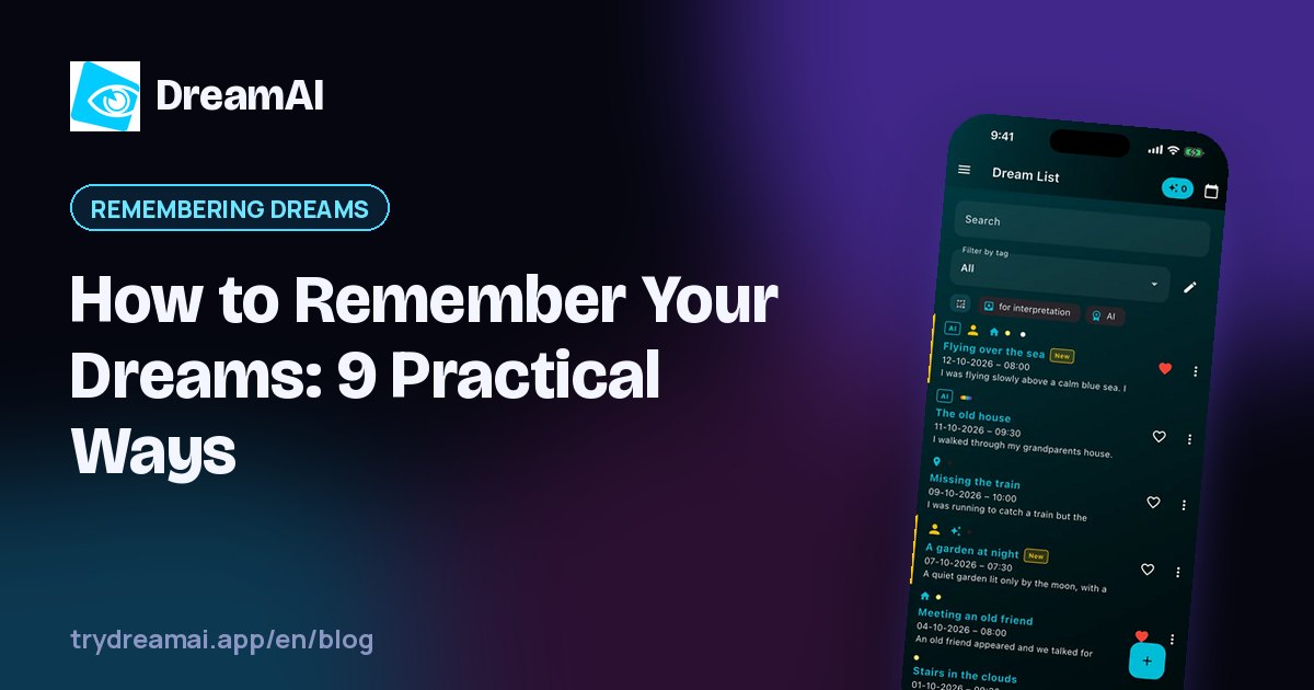 How to remember your dreams with the dream journal in the DreamAI app
