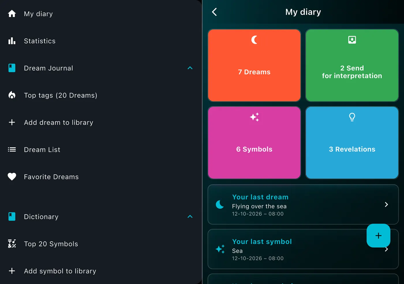 DreamAI-Bildschirm auf einem Gerät – iPhone Duo