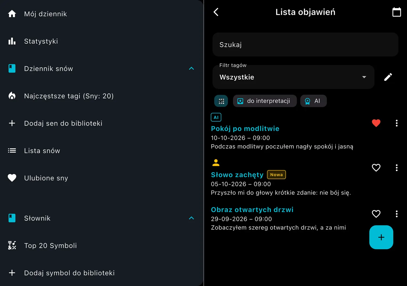 Ekran DreamAI na urządzeniu – iPhone Duo