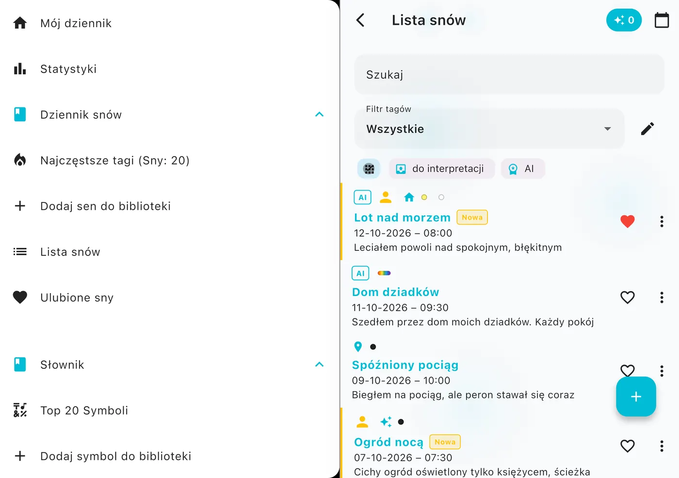 Ekran DreamAI na urządzeniu – iPhone Duo