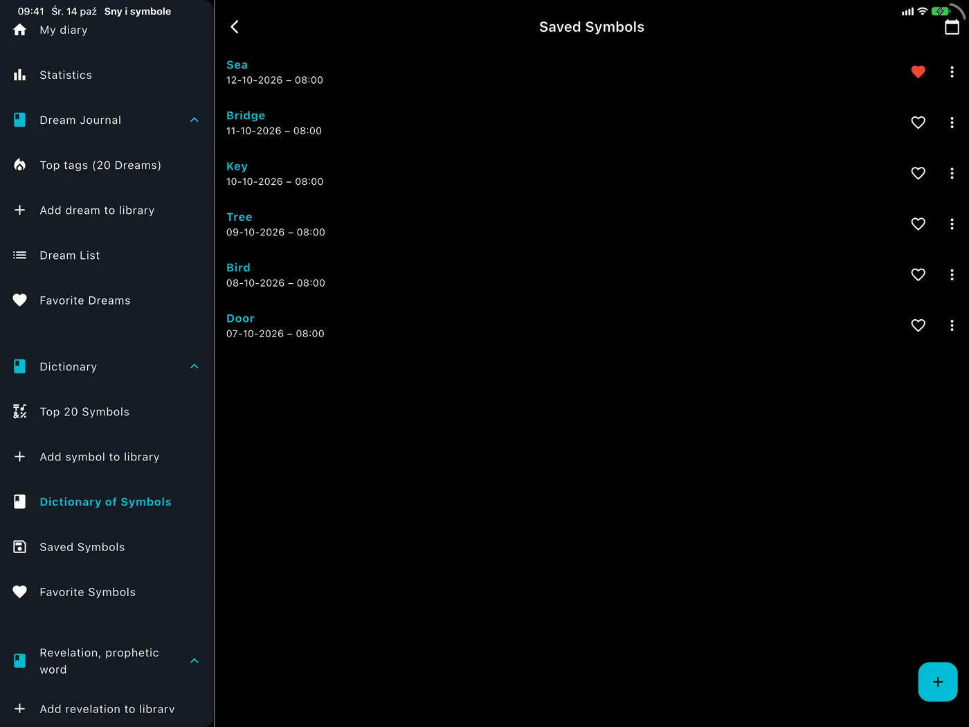 DreamAI-Bildschirm auf einem Gerät – iPad Querformat