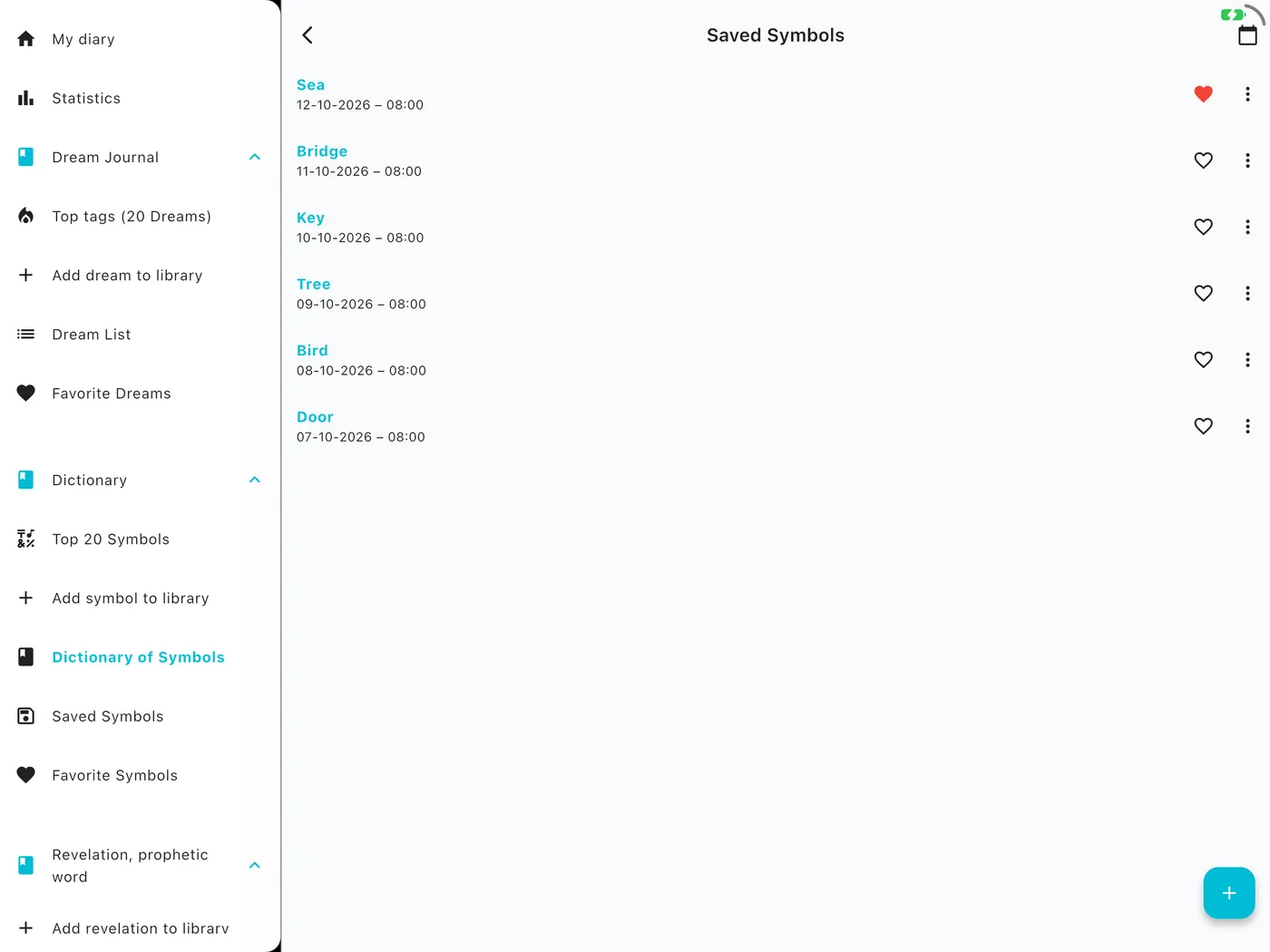 DreamAI-Bildschirm auf einem Gerät – iPad Querformat
