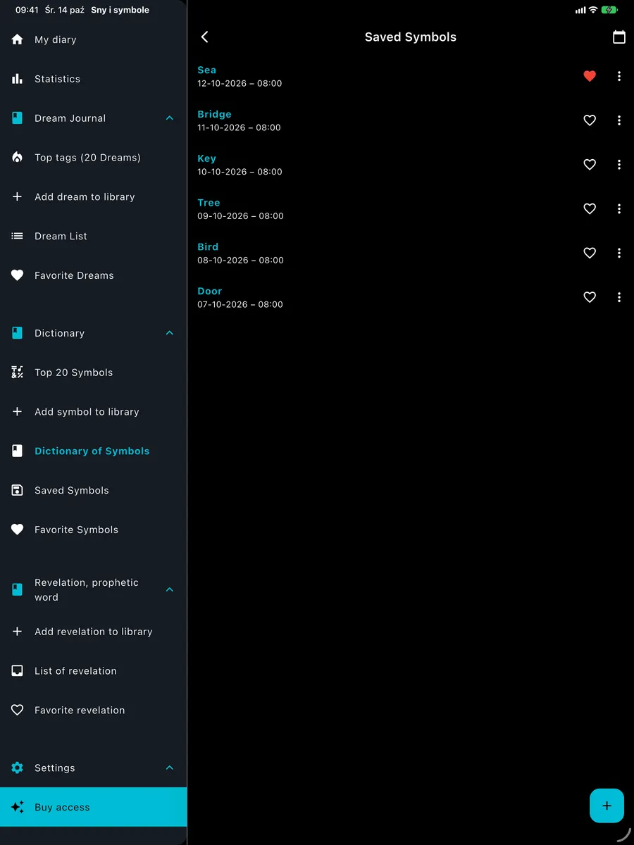 DreamAI-Bildschirm auf einem Gerät – iPad Hochformat