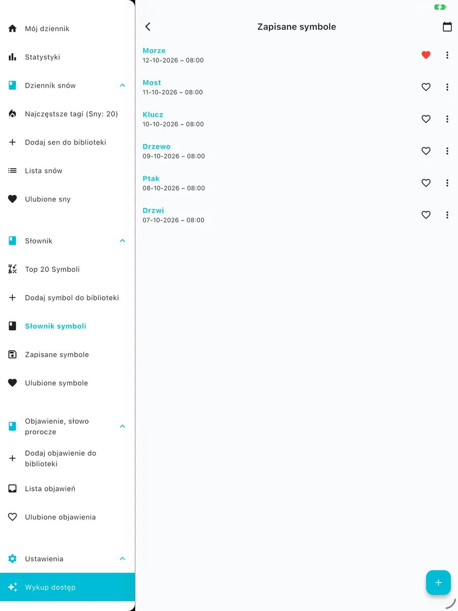 Ekran DreamAI na urządzeniu – iPad pionowo