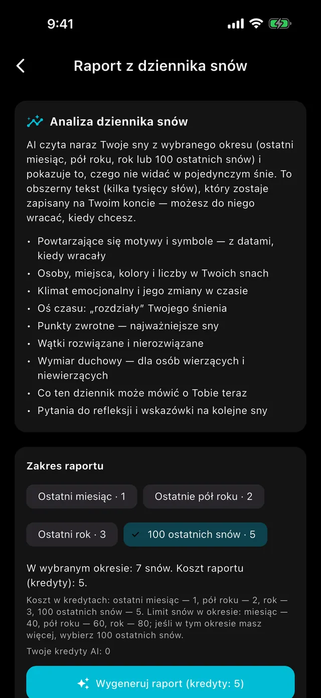 Raport z dziennika