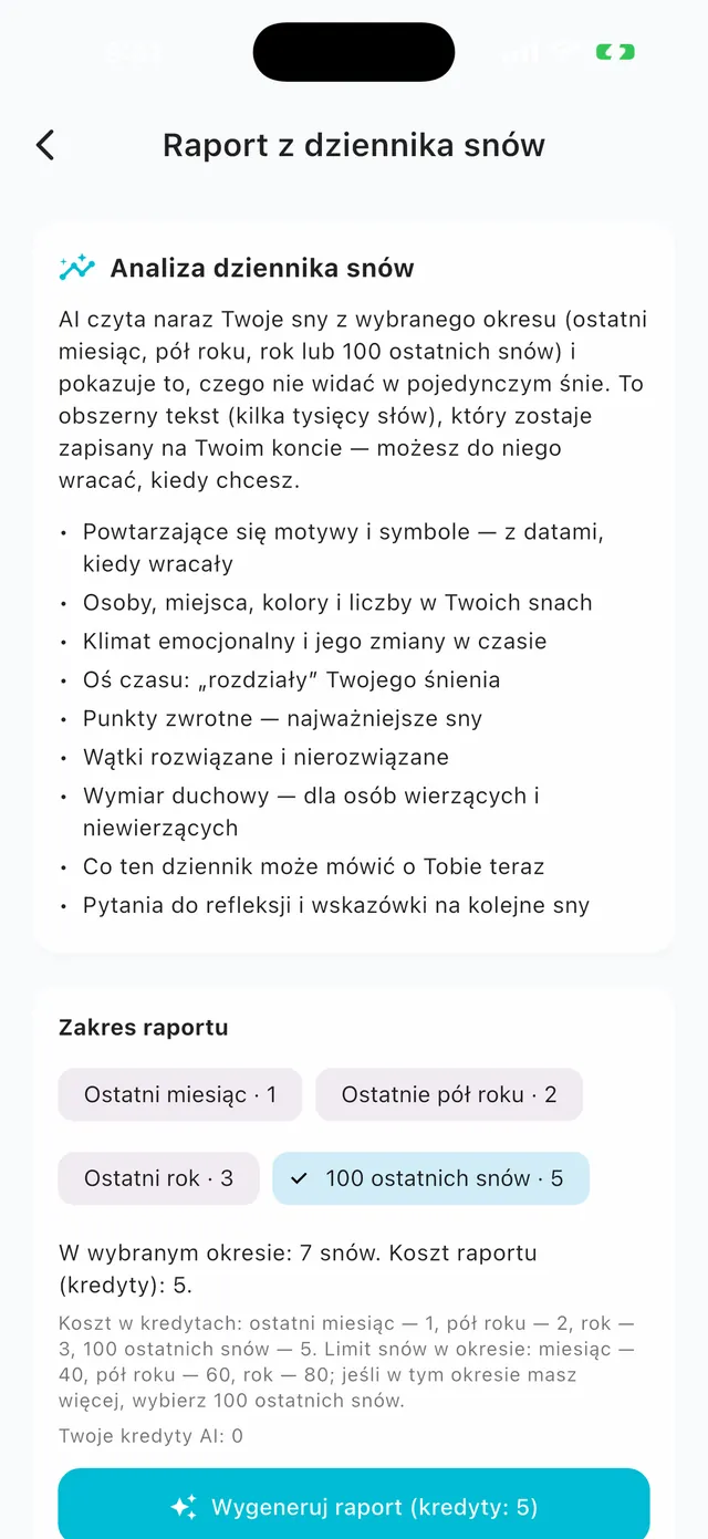 Raport z dziennika