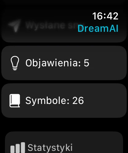 Menu i filtry na Apple Watch