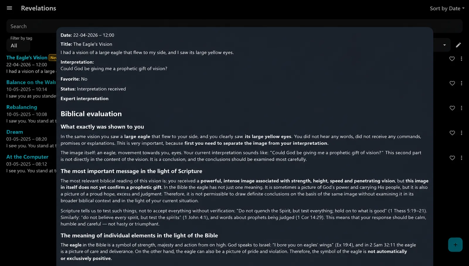 DreamAI na Windows: Objawienia z oceną biblijną